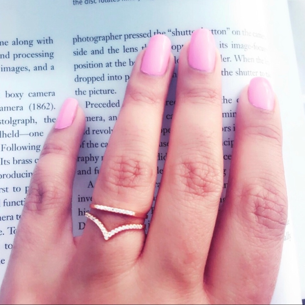 Beautiful S Rings 18KGP Over 925 Sterling Silver
